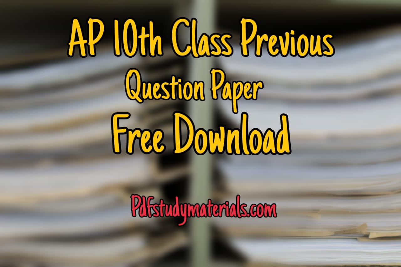 AP 10th Class Previous Question Papers Free Download