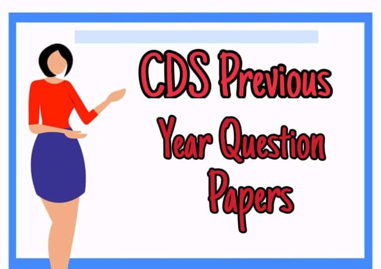 CDS Previous Year Question Paper