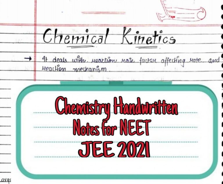 Chemistry Handwritten Notes For NEET JEE 2021