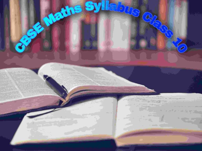 CBSE Maths Syllabus Class 10