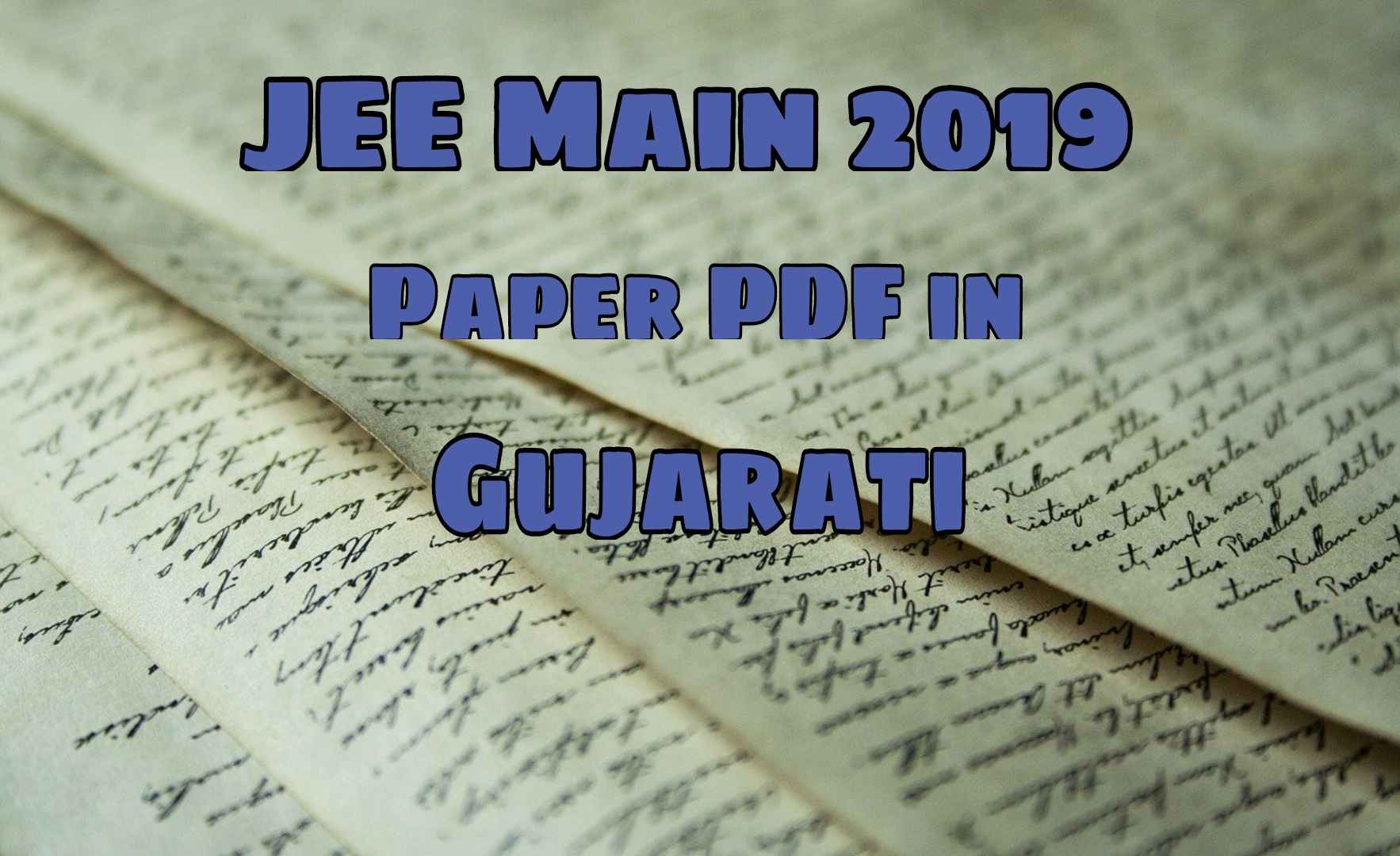 JEE Main 2019 Paper PDF in Gujarati