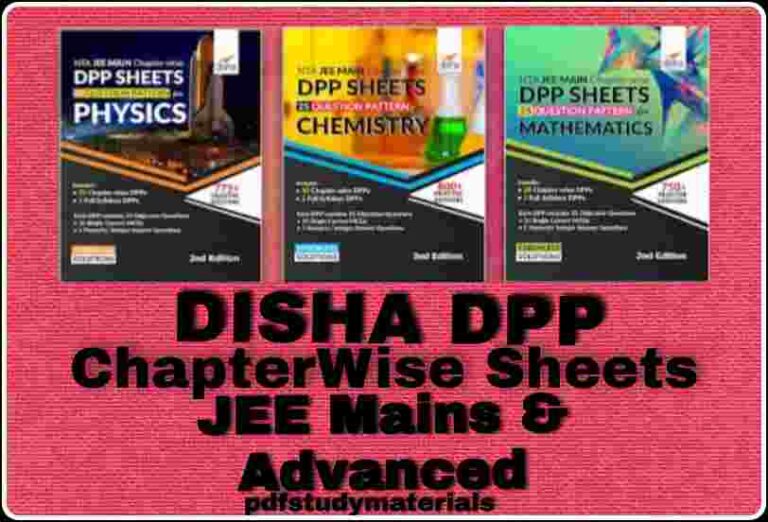 Download Disha Chapterwise DPP pdf for IIT JEE Mains and Advanced