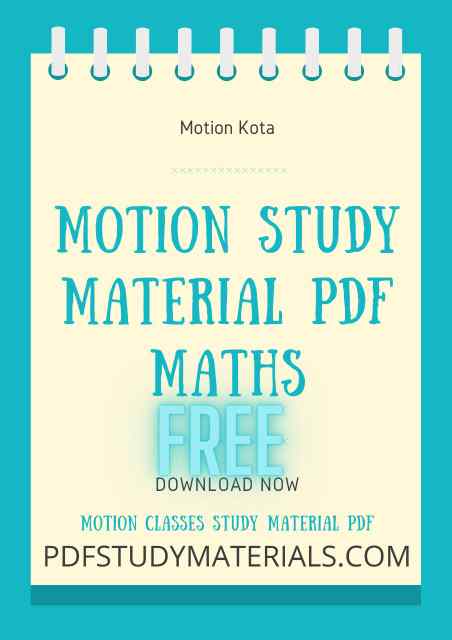 Motion Study Material pdf Maths