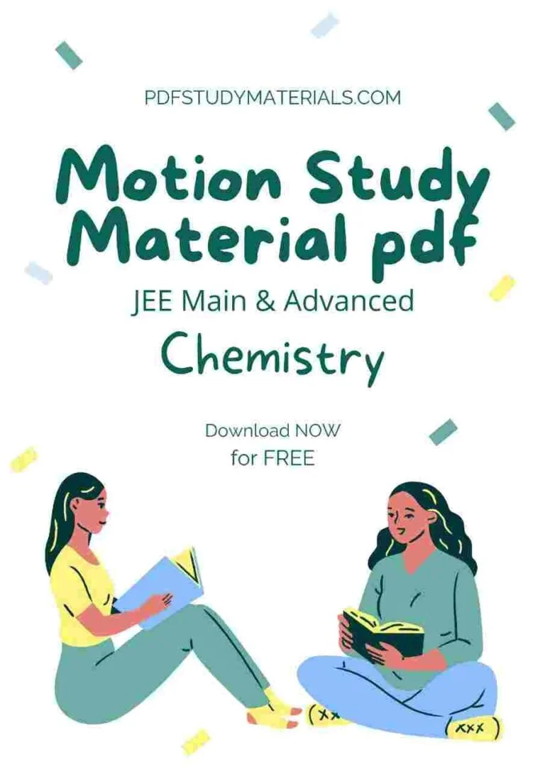 Motion Study Material pdf Chemistry