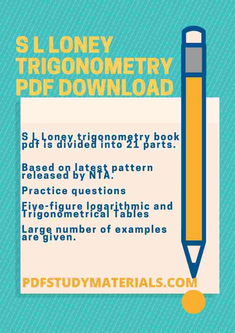 S L Loney Trigonometry pdf Download