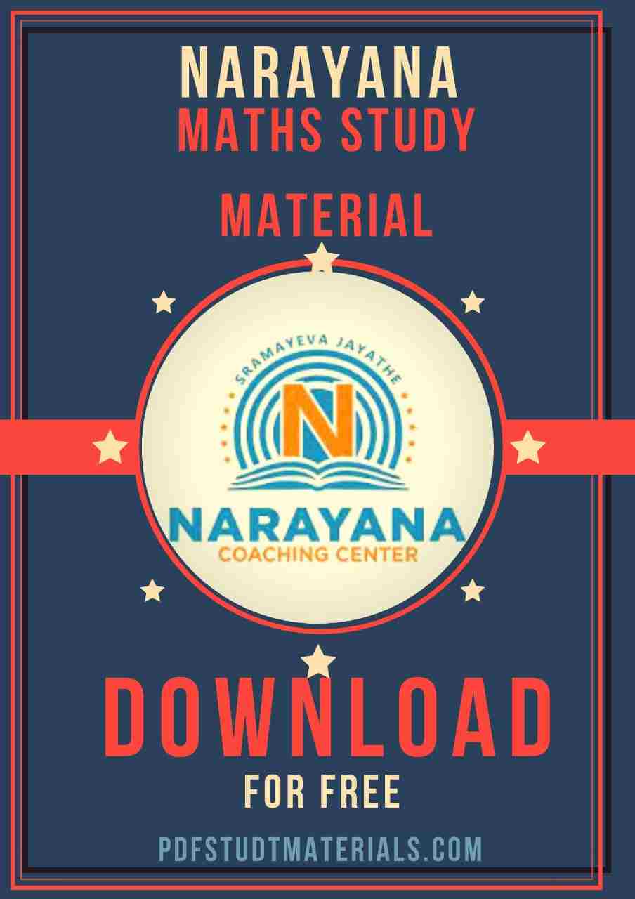 Narayana Maths Study Material Pdf Free Download