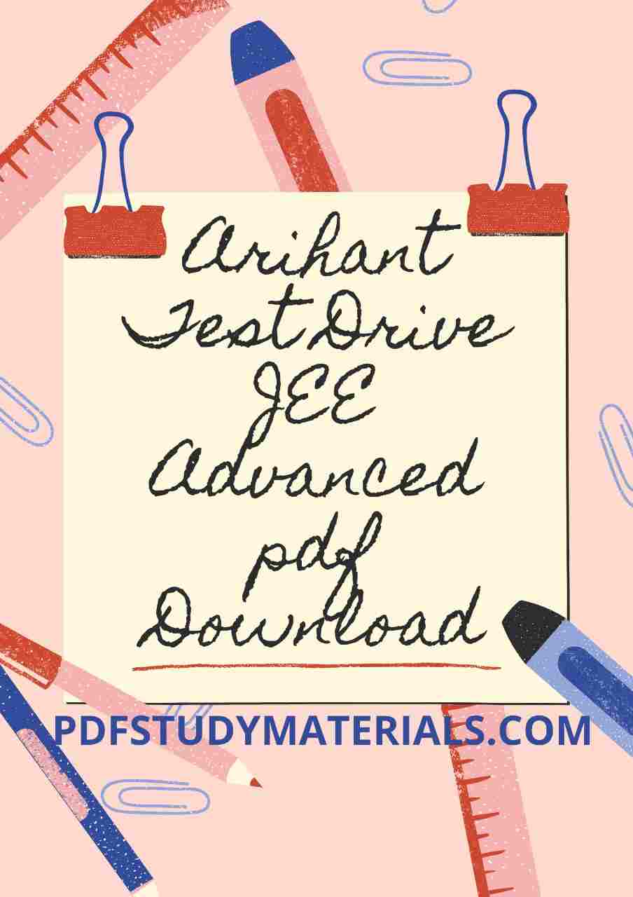 Arihant Test Drive JEE Advanced pdf