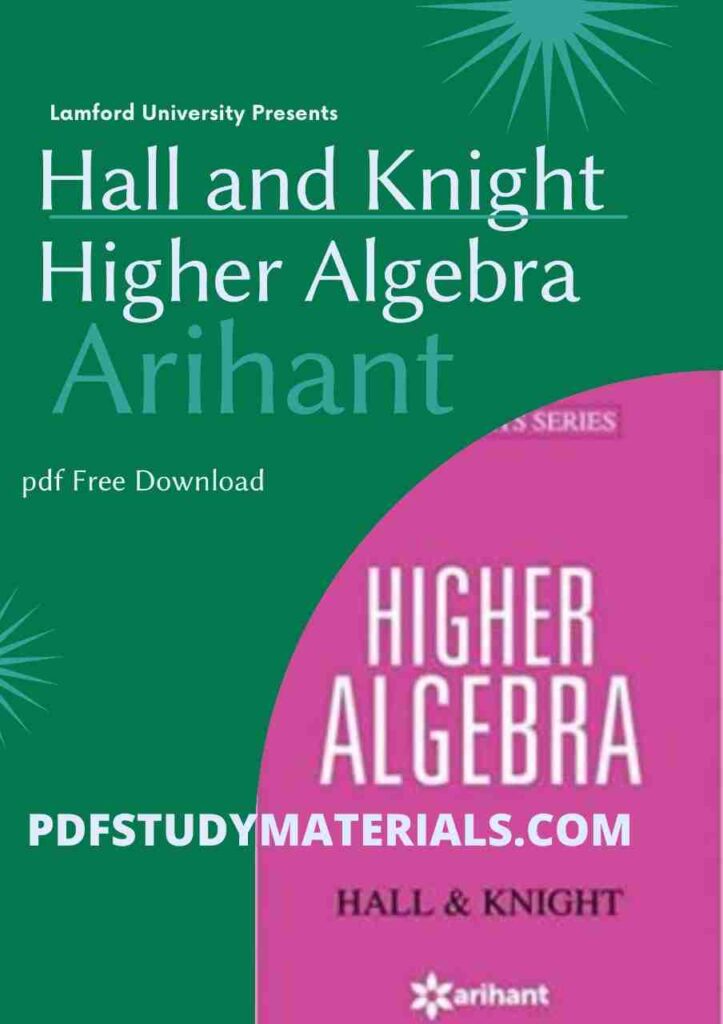 Hall and Knight Higher Algebra Arihant pdf