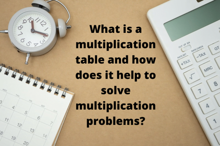 What is a multiplication table and how does it help to solve multiplication problems?