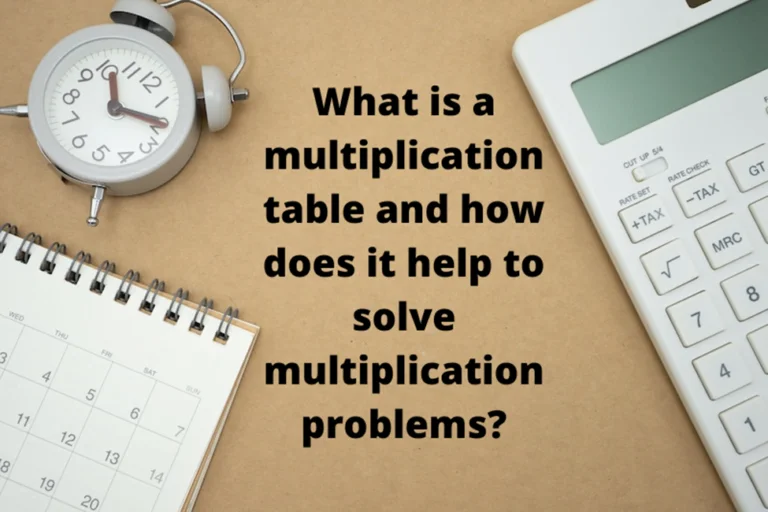 What is a multiplication table and how does it help to solve multiplication problems?