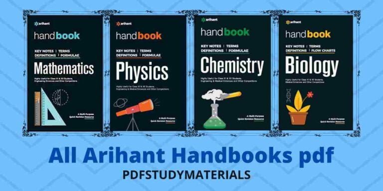 Download All Arihant Handbooks pdf for JEE/NEET