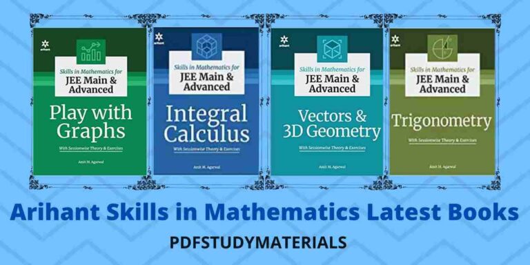 Arihant Skills in Mathematics Latest Books pdf for JEE 2022 by Amit Agarwal