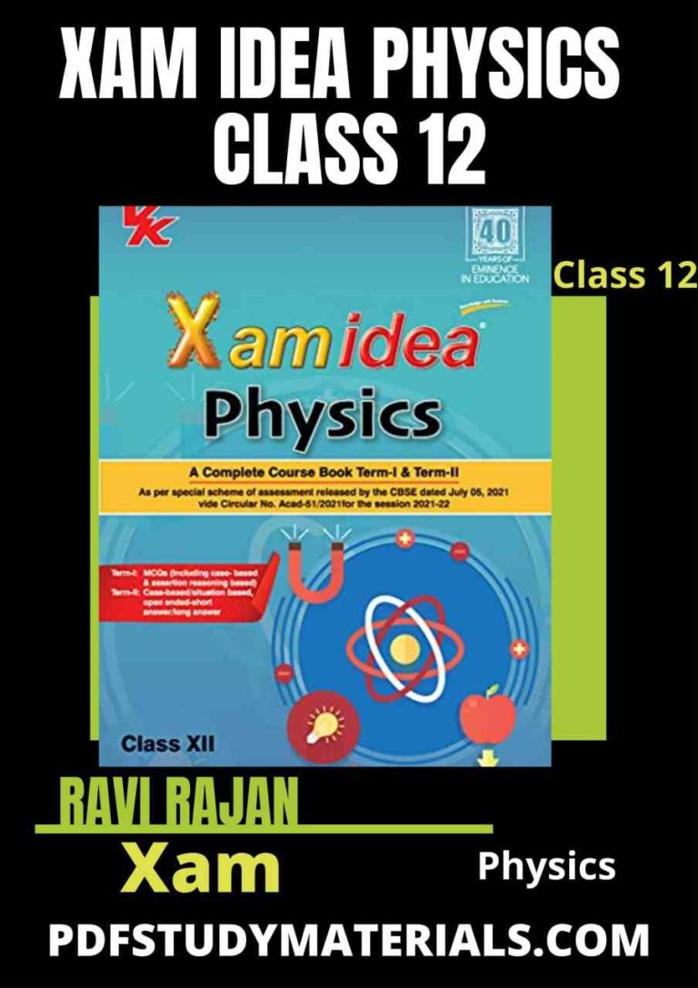 Xam Idea Physics Class 12 pdf