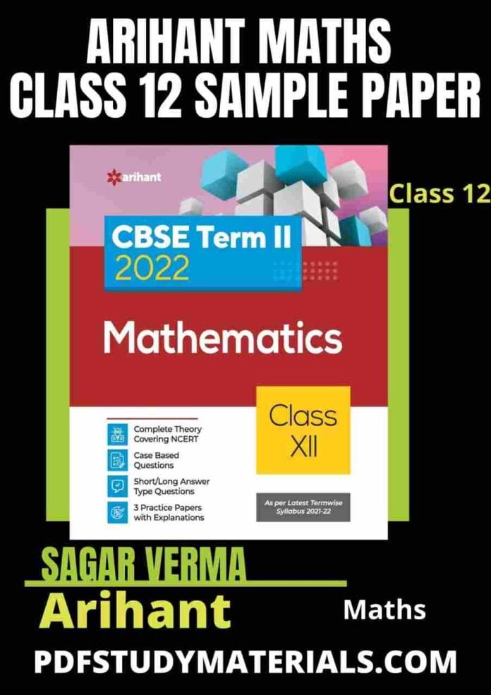 Arihant Maths Class 12 Sample Paper pdf
