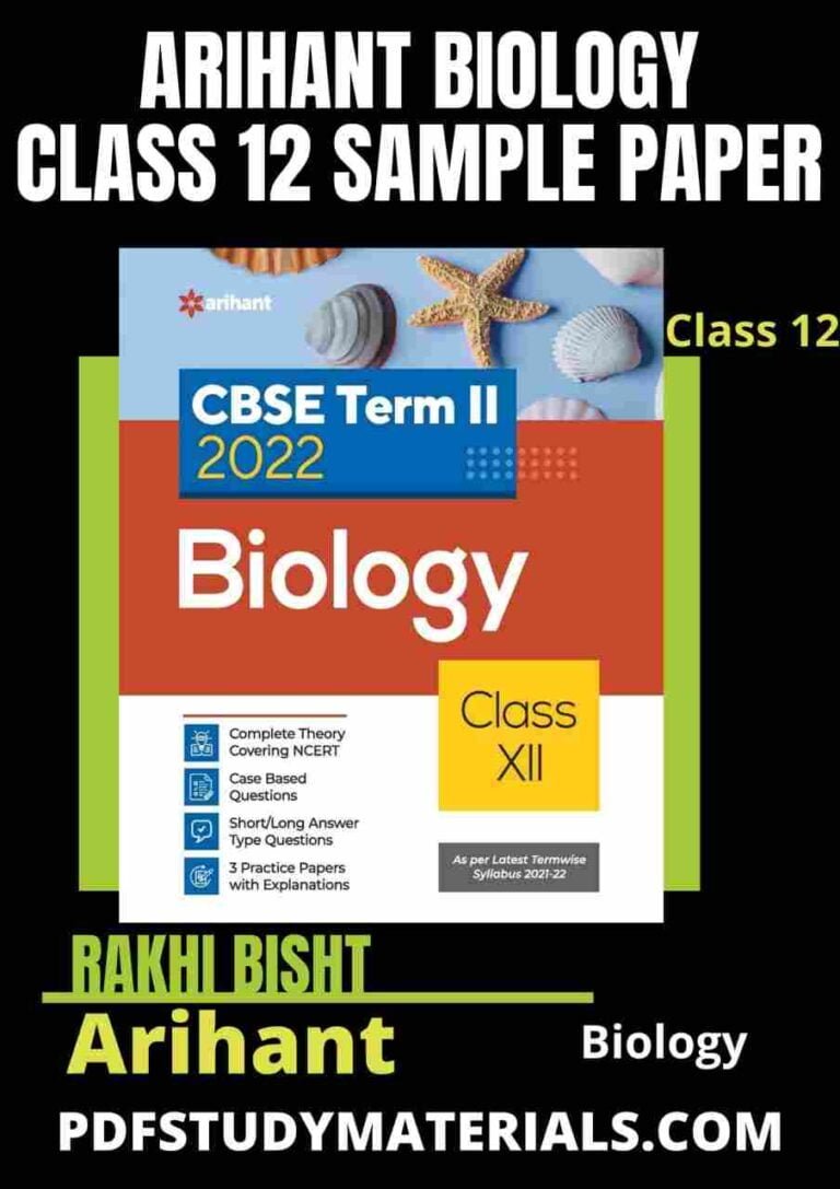 Arihant Biology Class 12 Sample Paper pdf