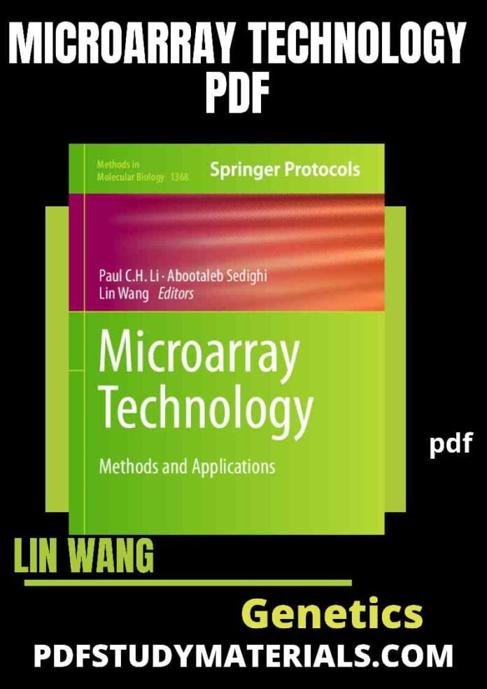 Microarray Technology: Methods And Applications PDF