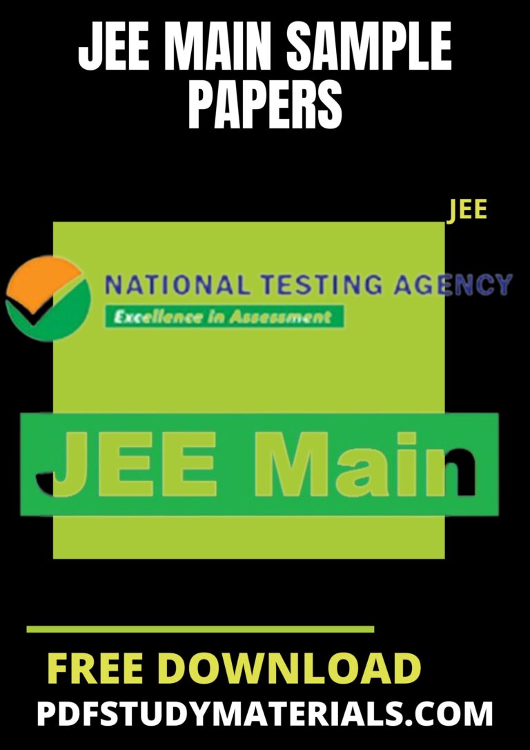 JEE Main Sample Papers Free Download