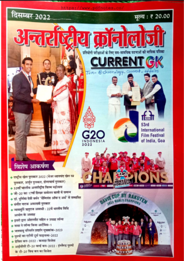 International Chronology December 2024 PDF Download
