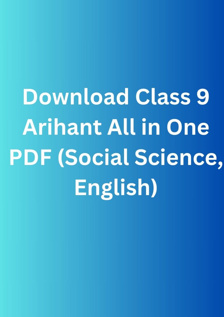 Download Class 9 Arihant All in One PDF (Social Science, English)