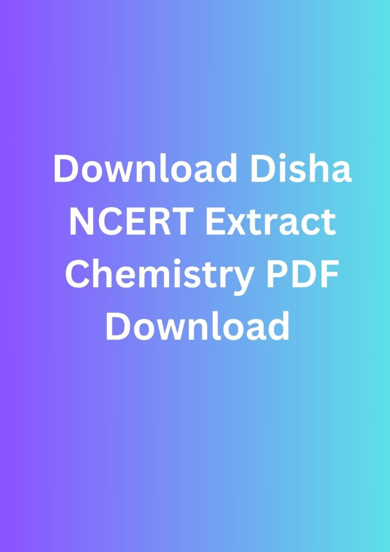 Disha NCERT Extract Chemistry PDF Download