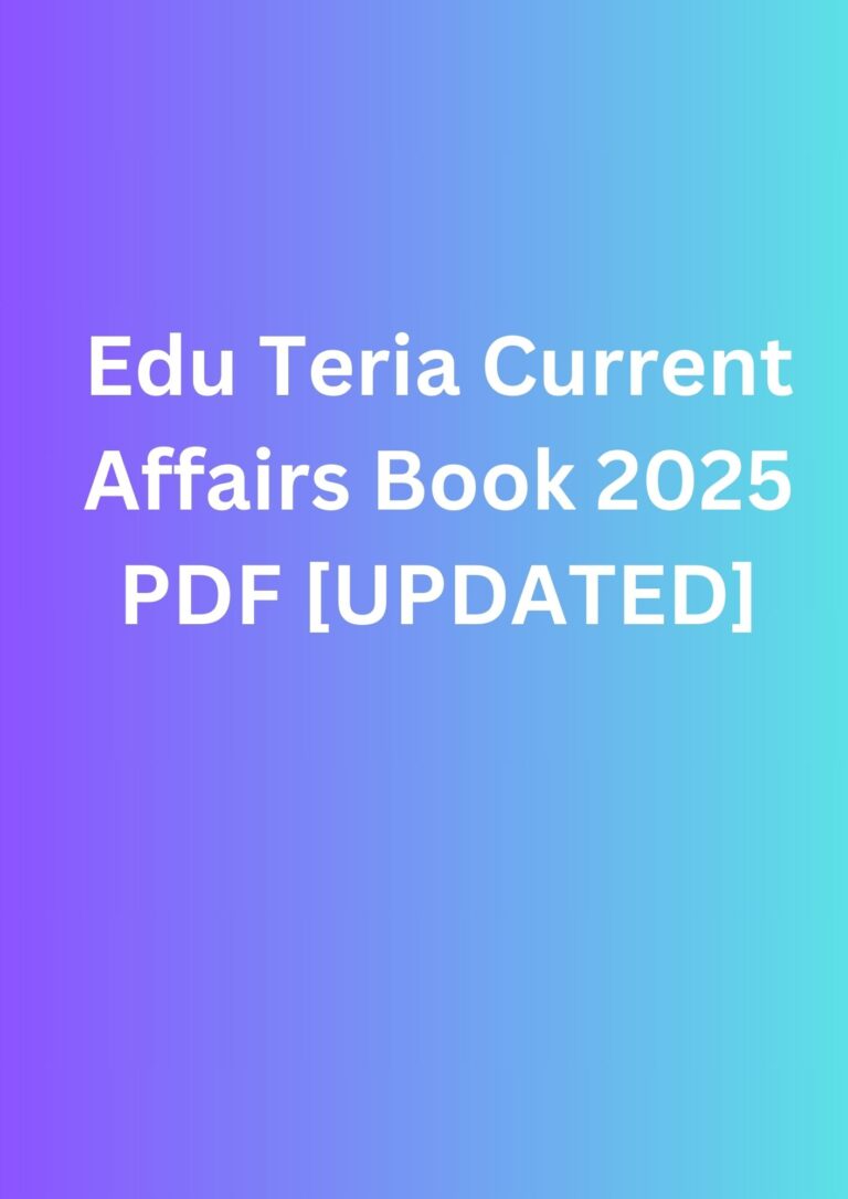 Edu Teria Current Affairs Book 2025 PDF [UPDATED]
