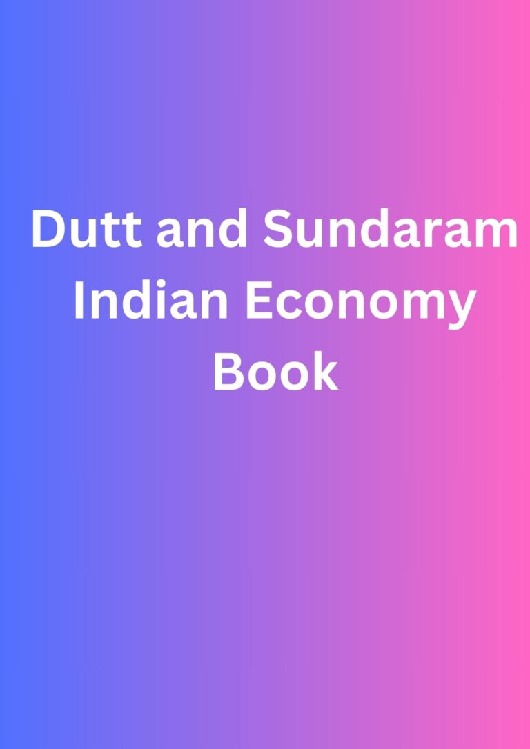 Dutt and Sundaram Indian Economy Book